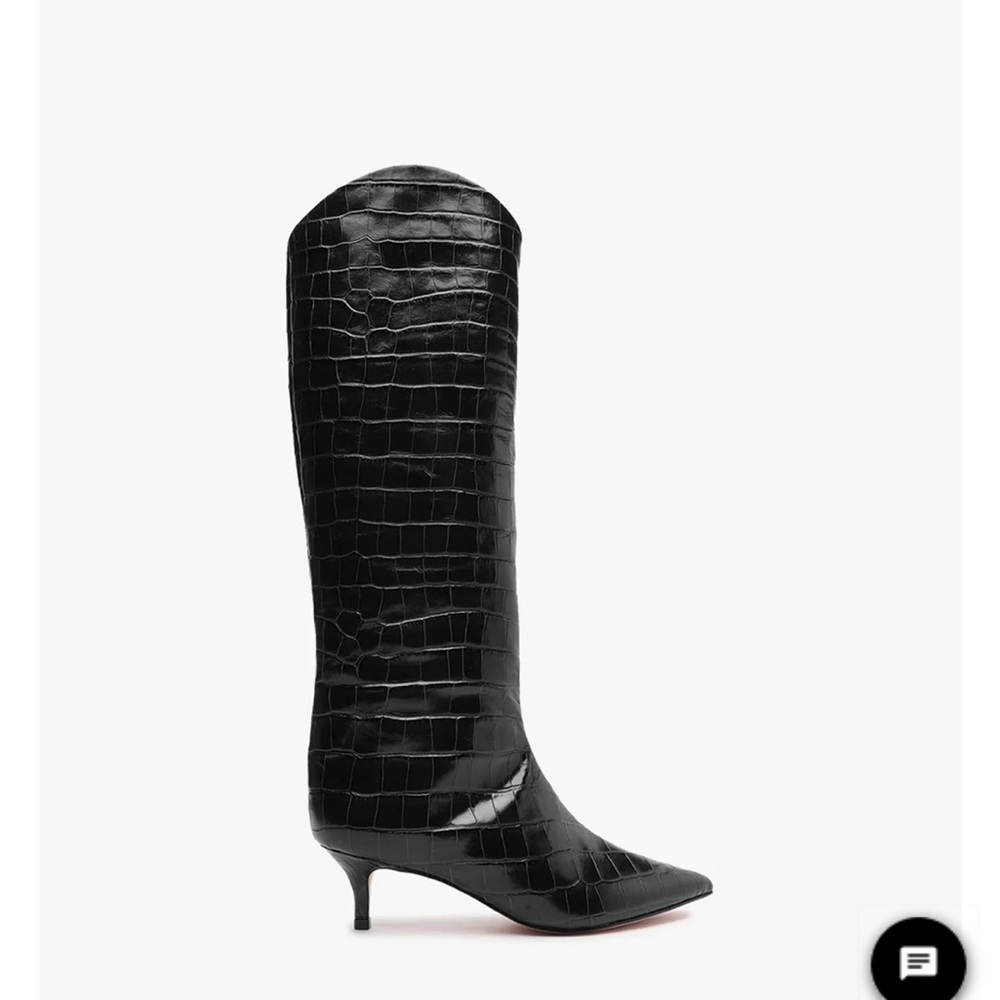 Schutz Maryana croc boots